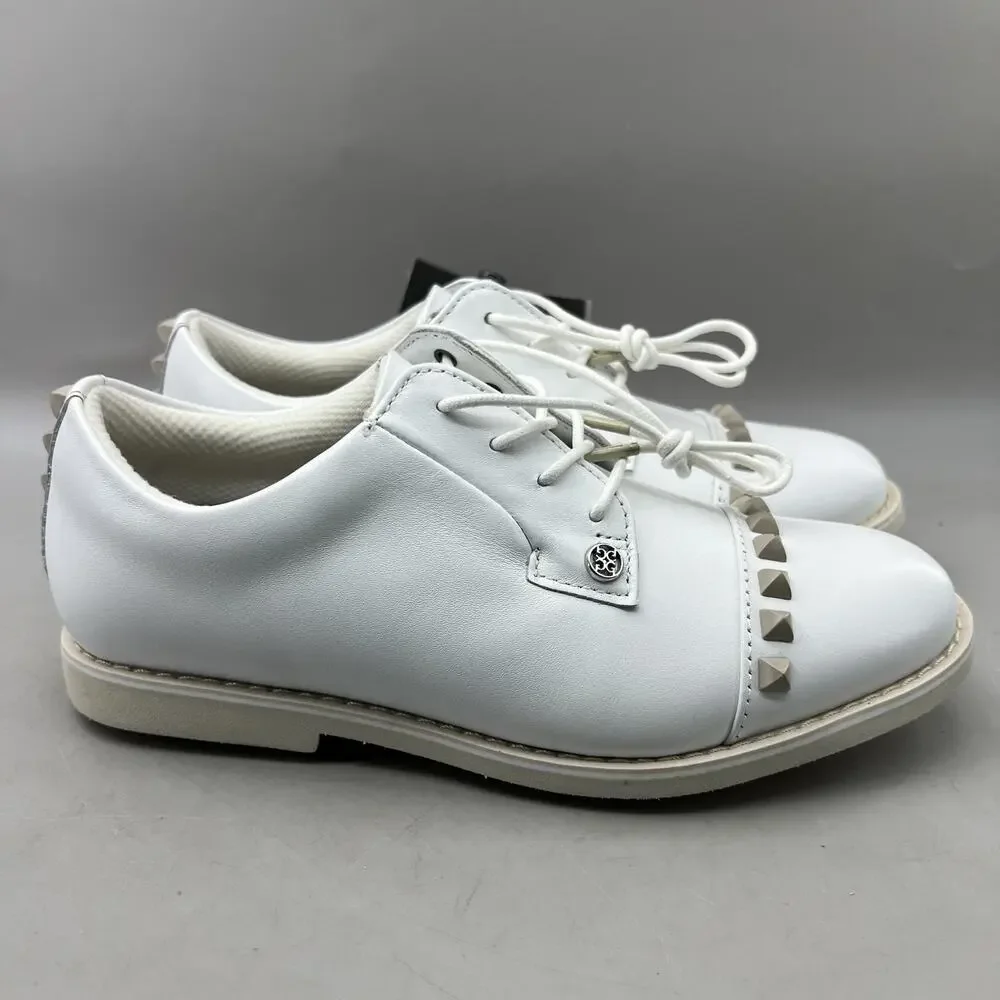 G/Fore Gallivanter Studded Golf Shoes Women Size 6 White Spikeless Sneakers NEW